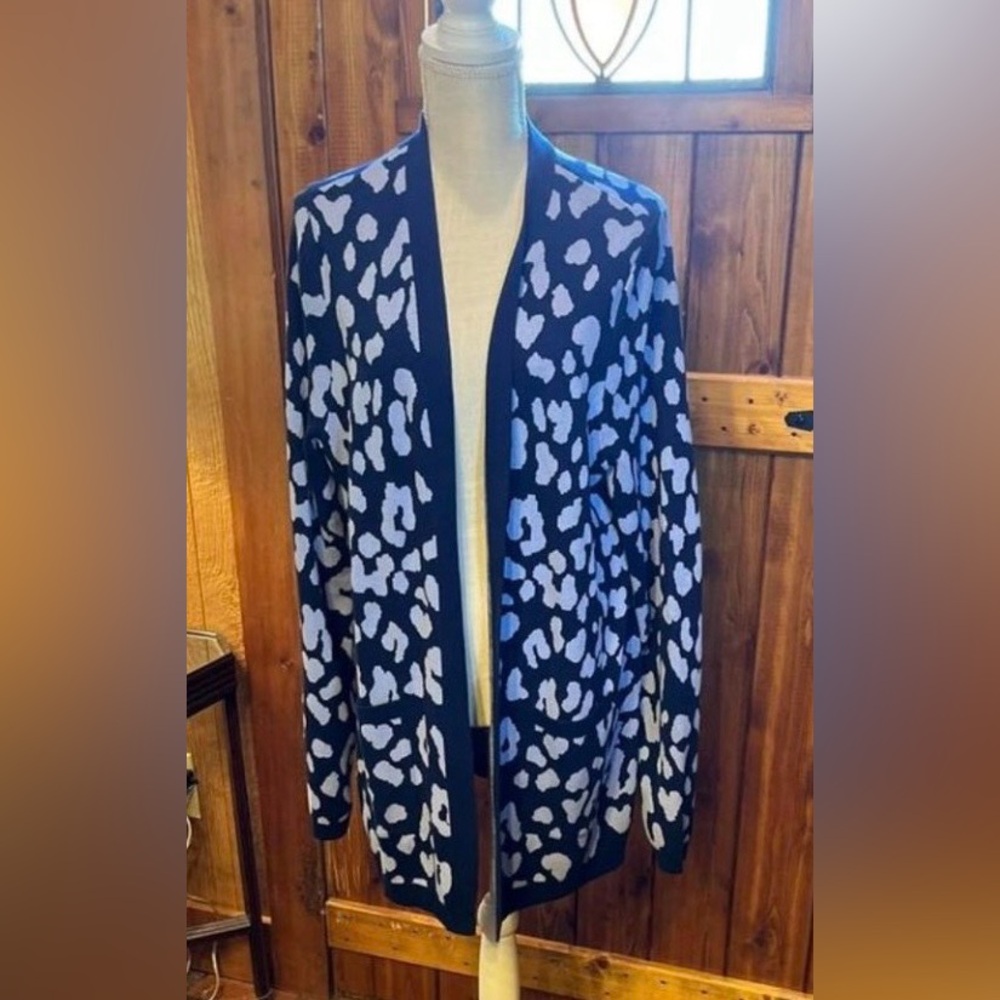 WOMEN XXL SWEATER cardigan NWT Kim Rogers Blue and Purple 2046